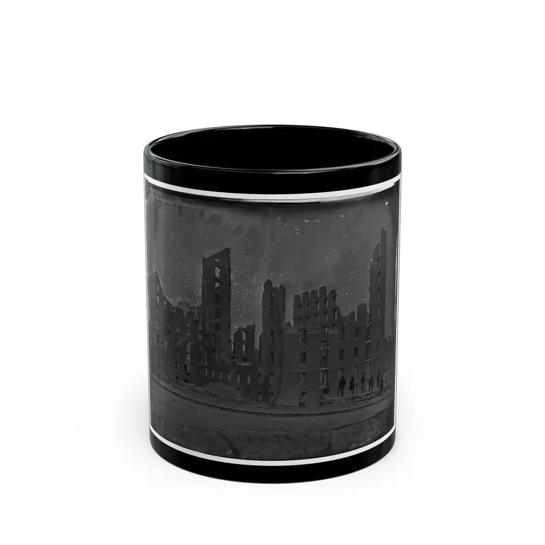 Richmond, Va. Ruins Of The Gallego Flour Mill; A Later View (U.S. Civil War) Black Coffee Mug 11oz - Go Mug Yourself