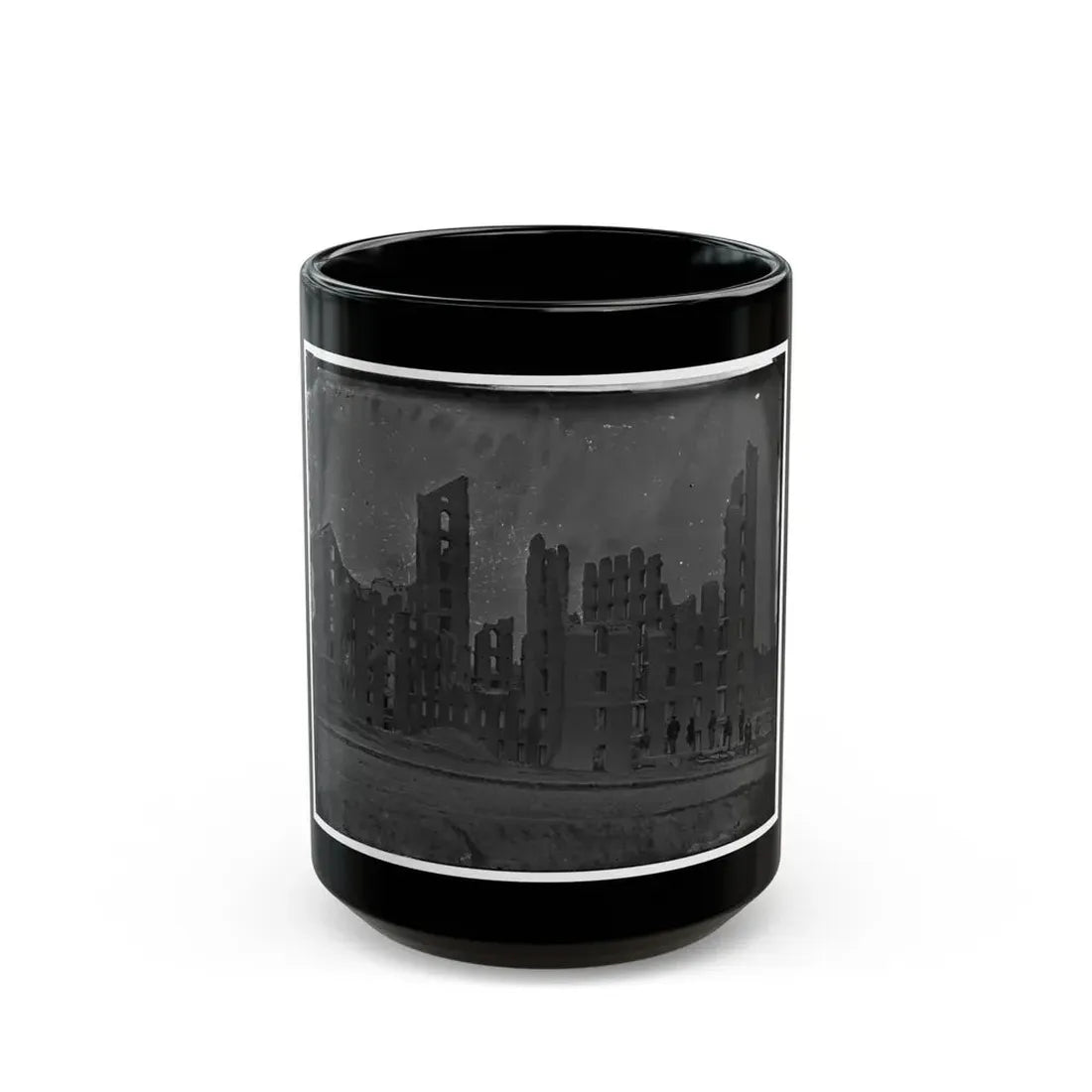 Richmond, Va. Ruins Of The Gallego Flour Mill; A Later View (U.S. Civil War) Black Coffee Mug 15oz - Go Mug Yourself