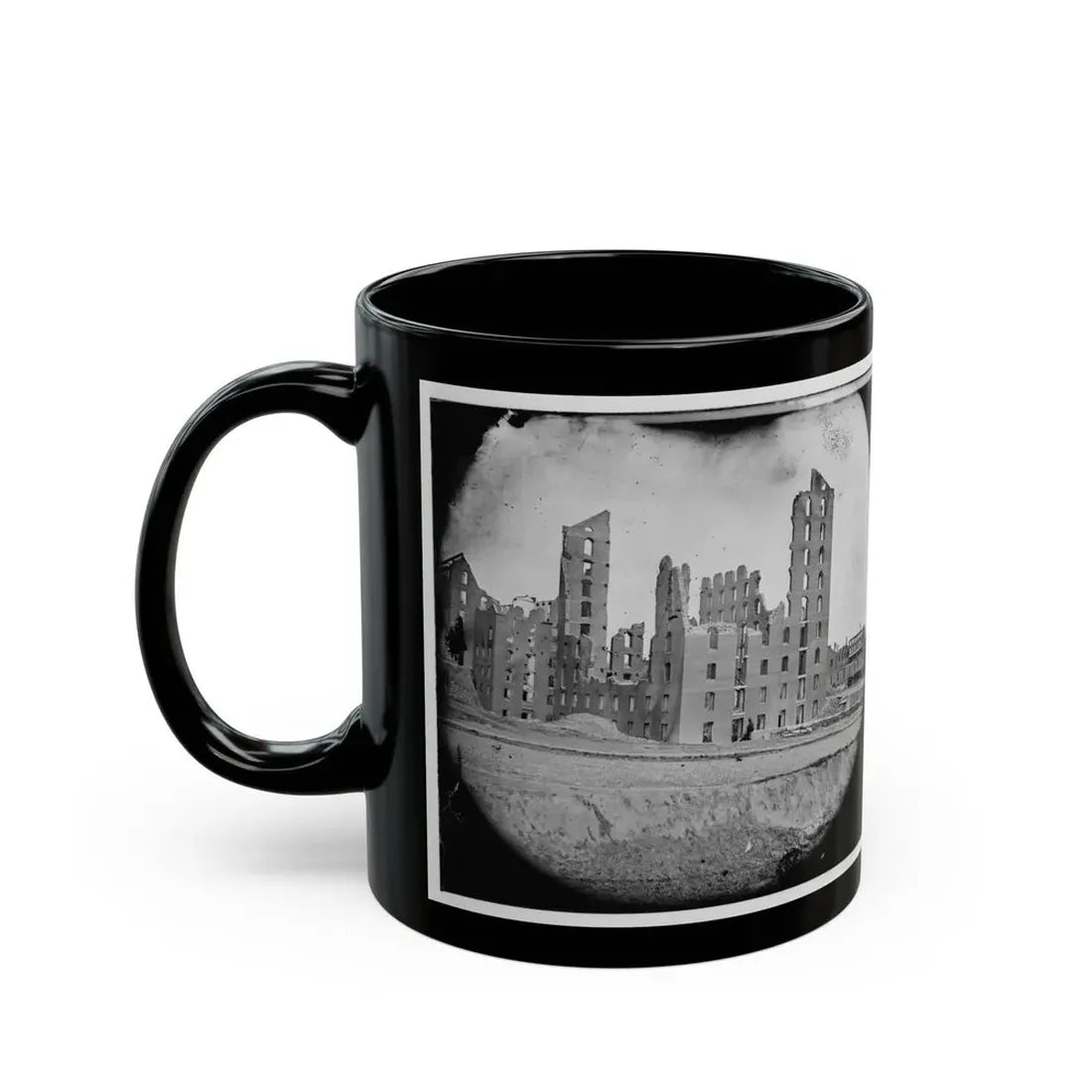 Richmond, Va. Ruins Of The Gallego Flour Mill (U.S. Civil War) Black Coffee Mug - Go Mug Yourself