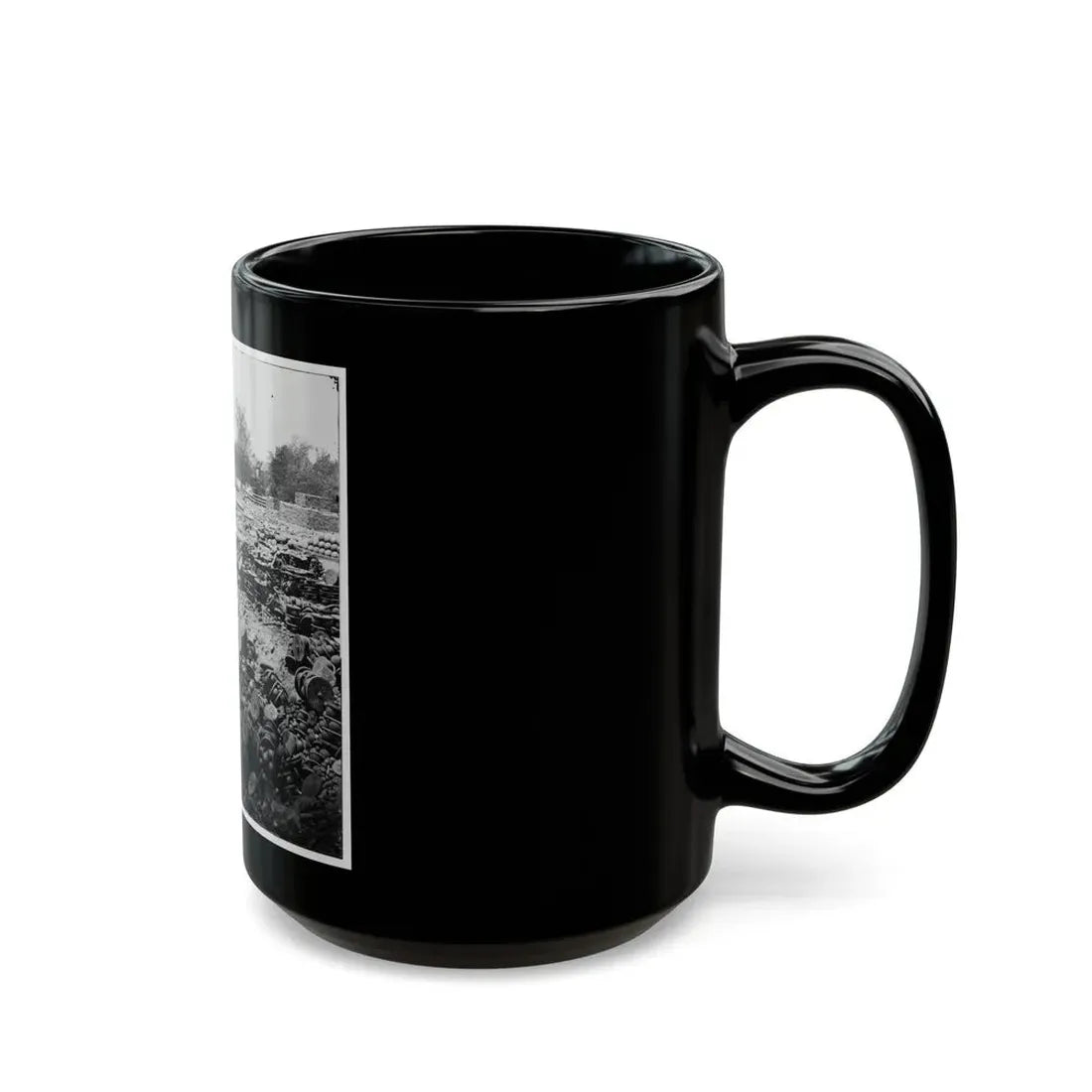 Richmond, Va. Stacked And Scattered Ammunition Near The State Arsenal; Another View (U.S. Civil War) Black Coffee Mug - Go Mug Yourself