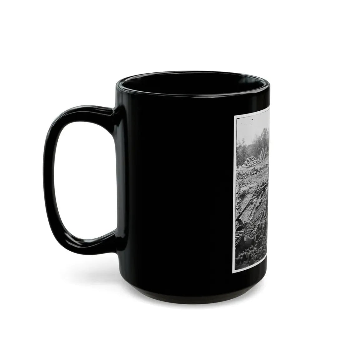 Richmond, Va. Stacked And Scattered Ammunition Near The State Arsenal; Another View (U.S. Civil War) Black Coffee Mug - Go Mug Yourself