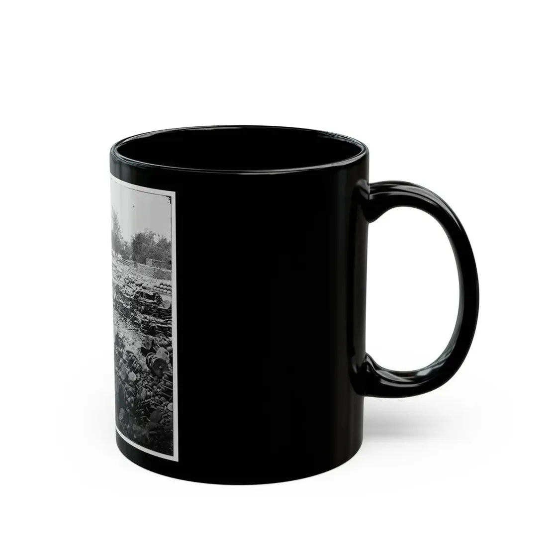 Richmond, Va. Stacked And Scattered Ammunition Near The State Arsenal; Another View (U.S. Civil War) Black Coffee Mug - Go Mug Yourself