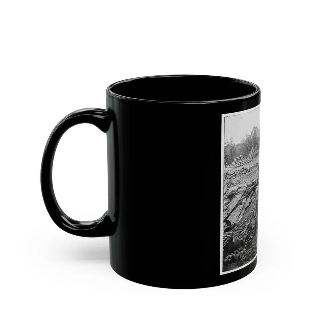 Richmond, Va. Stacked And Scattered Ammunition Near The State Arsenal; Another View (U.S. Civil War) Black Coffee Mug - Go Mug Yourself