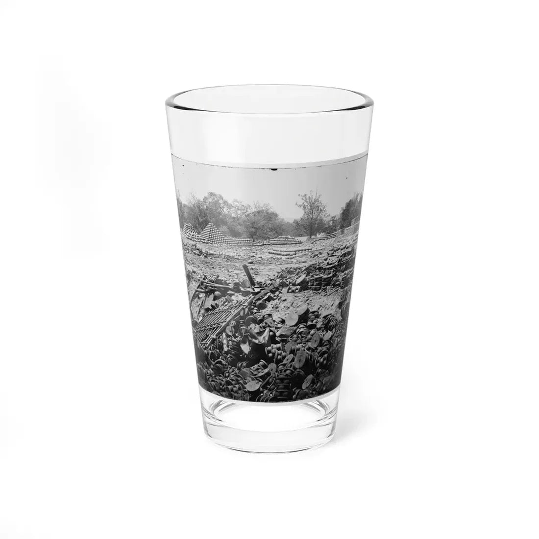 Richmond, Va. Stacked And Scattered Ammunition Near The State Arsenal; Another View (U.S. Civil War) Pint Glass 16oz 16oz - Go Mug Yourself