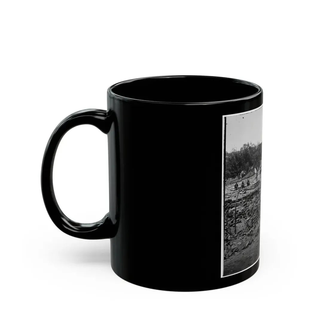 Richmond, Va. Stacked And Scattered Ammunition Near The State Arsenal (U.S. Civil War) Black Coffee Mug - Go Mug Yourself