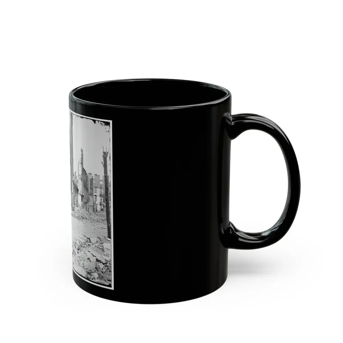 Richmond, Va. Street In The Burned District (U.S. Civil War) Black Coffee Mug - Go Mug Yourself
