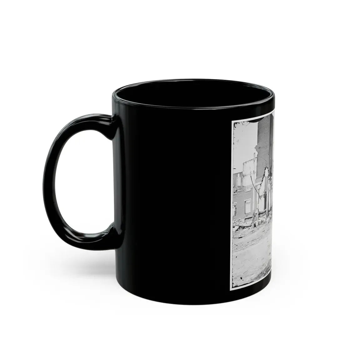 Richmond, Va. Street In The Burned District (U.S. Civil War) Black Coffee Mug - Go Mug Yourself
