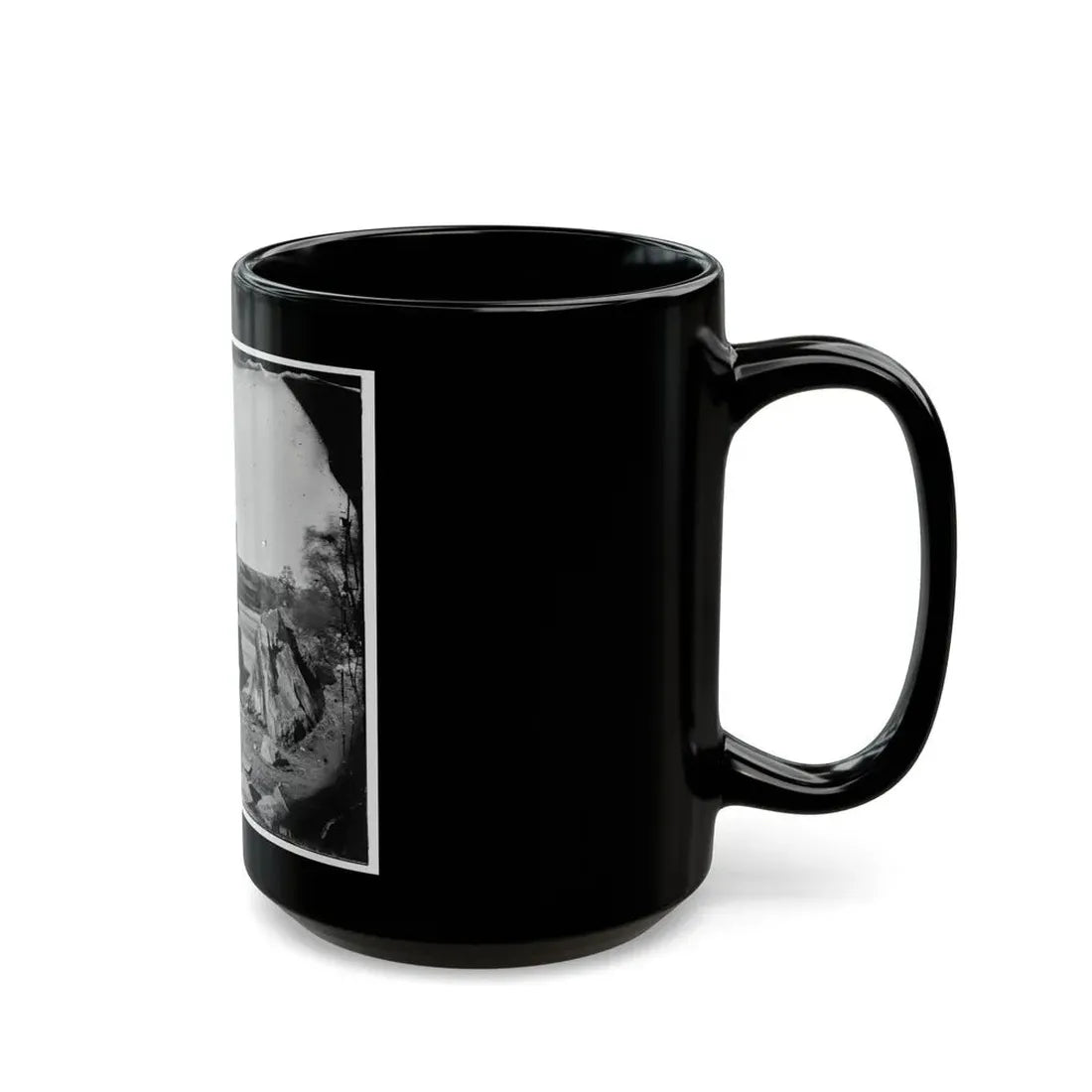 Richmond, Va. The Belle Isle Railroad Bridge (Covered) From The South Bank (U.S. Civil War) Black Coffee Mug - Go Mug Yourself