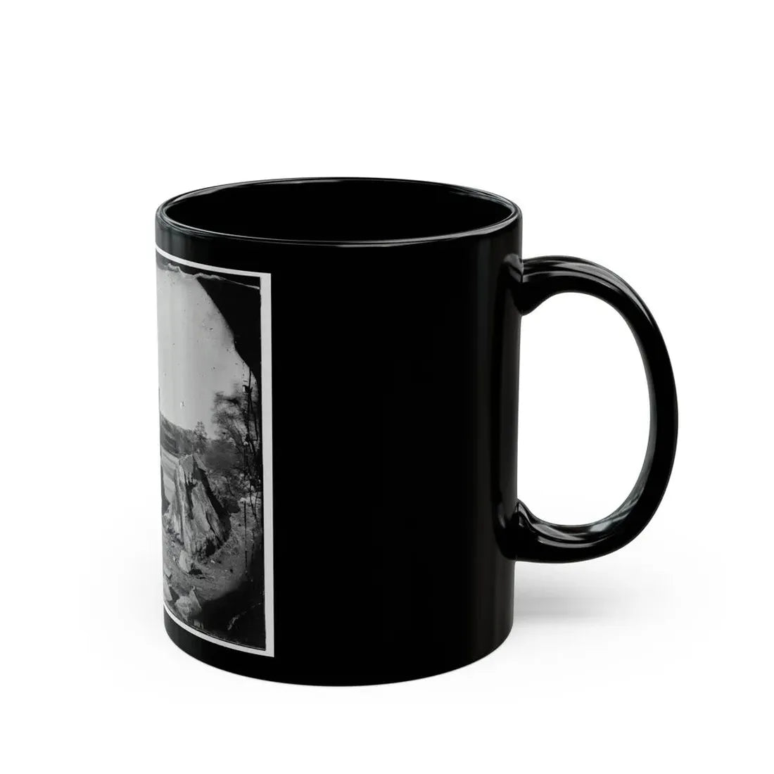 Richmond, Va. The Belle Isle Railroad Bridge (Covered) From The South Bank (U.S. Civil War) Black Coffee Mug - Go Mug Yourself