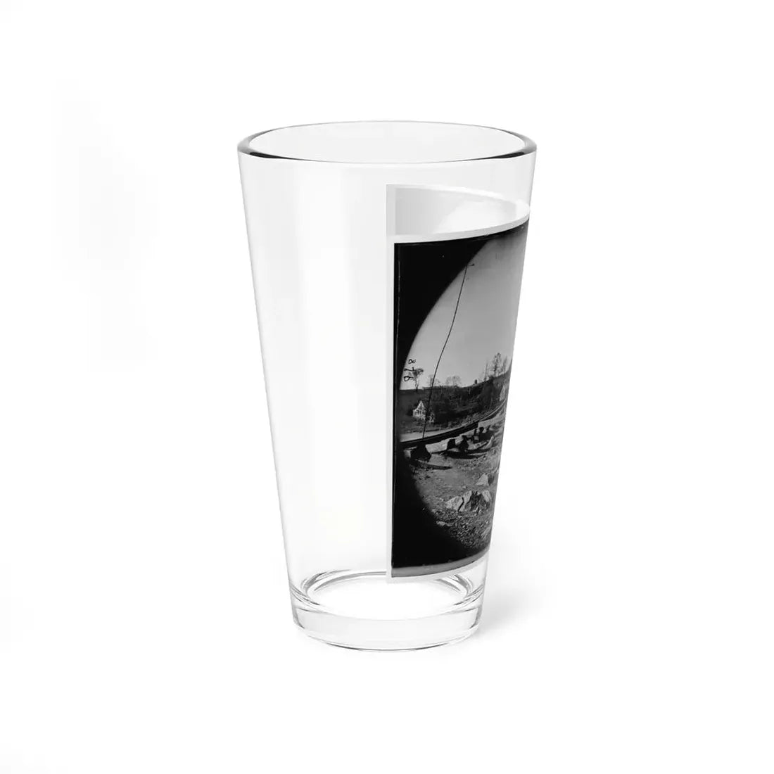 Richmond, Va. The Belle Isle Railroad Bridge (Covered) From The South Bank (U.S. Civil War) Pint Glass 16oz - Go Mug Yourself