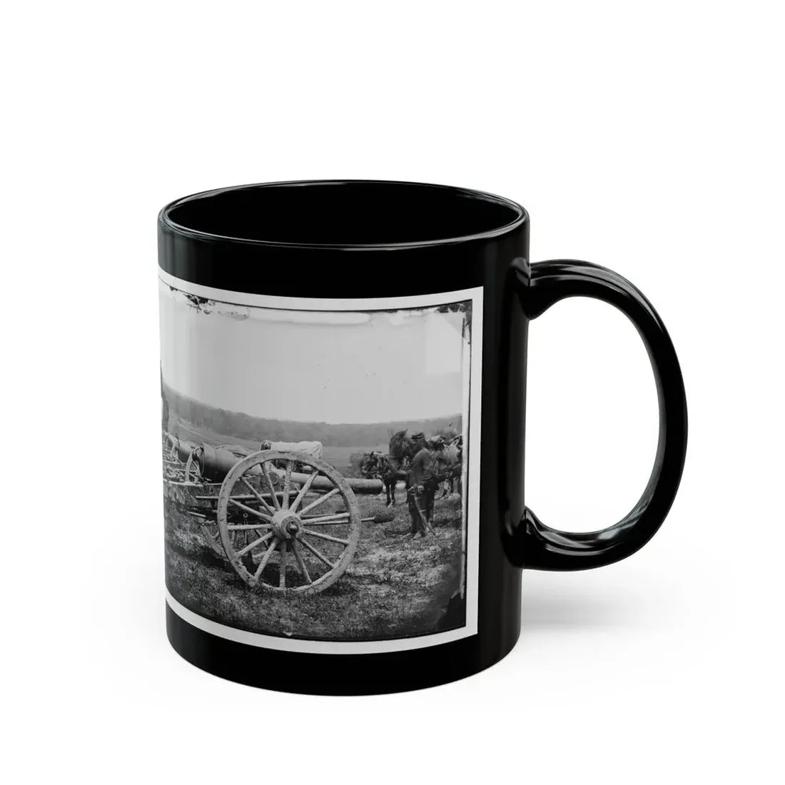 Richmond, Va., Vicinity. 20-Pdr Guns Of The 1st New York Battery, Unlimbered (U.S. Civil War) Black Coffee Mug - Go Mug Yourself