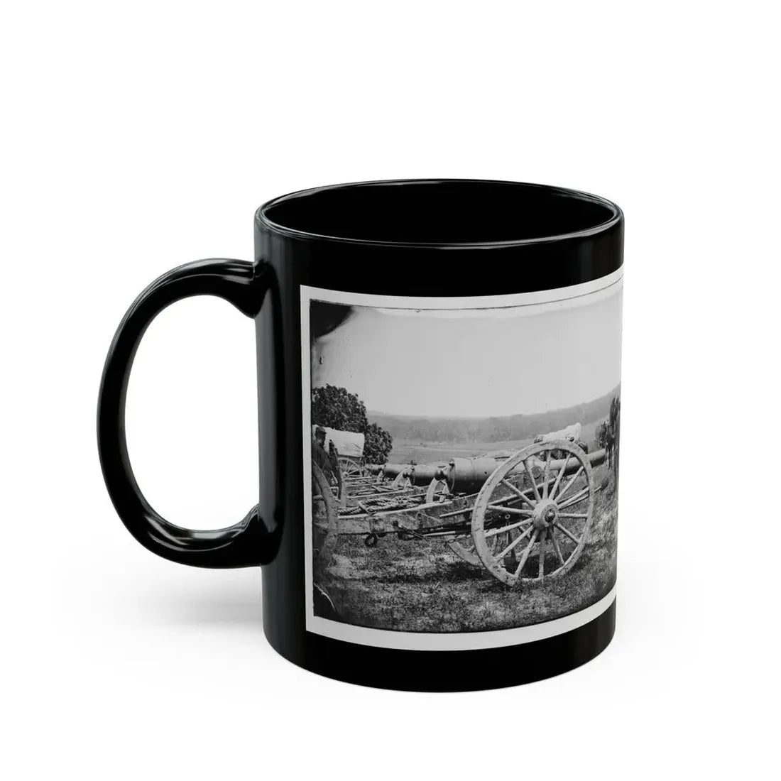 Richmond, Va., Vicinity. 20-Pdr Guns Of The 1st New York Battery, Unlimbered (U.S. Civil War) Black Coffee Mug - Go Mug Yourself