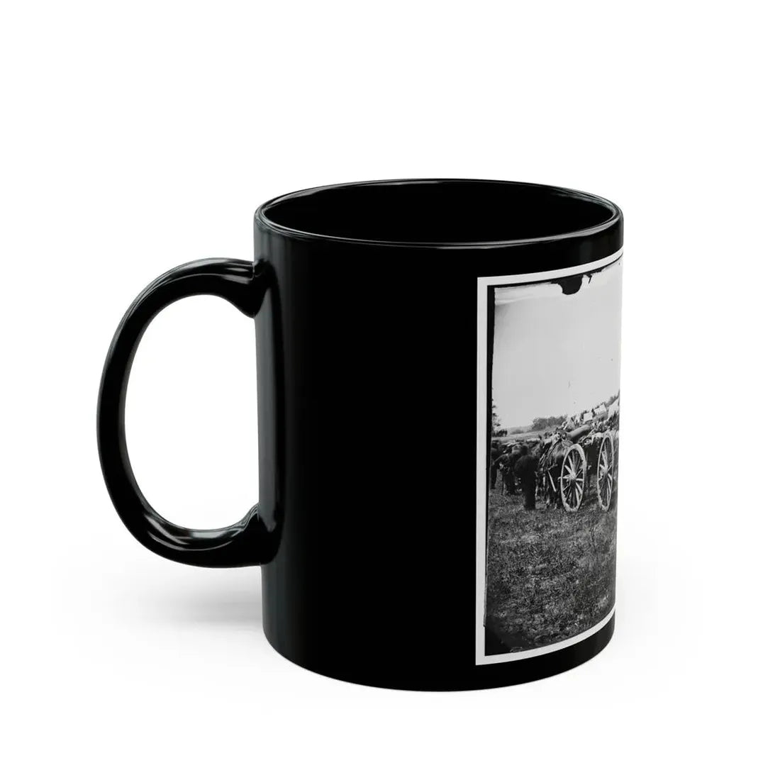 Richmond, Va., Vicinity. 20-Pdr. V Parrott Rifled Guns Of The 1st New York Battery (U.S. Civil War) Black Coffee Mug - Go Mug Yourself