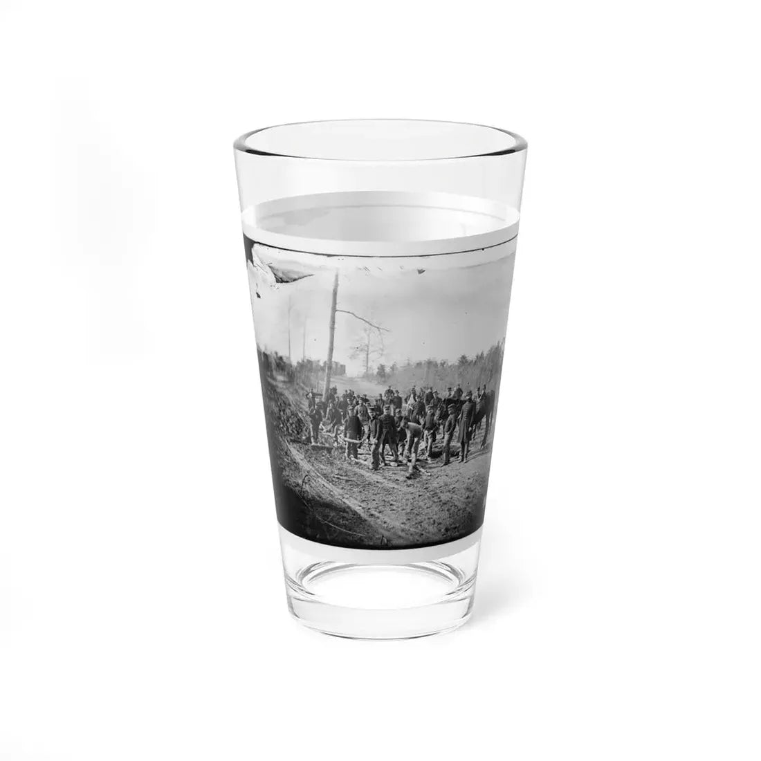 Richmond, Va., Vicinity. Engineers Building Corduroy Road (U.S. Civil War) Pint Glass 16oz - Go Mug Yourself