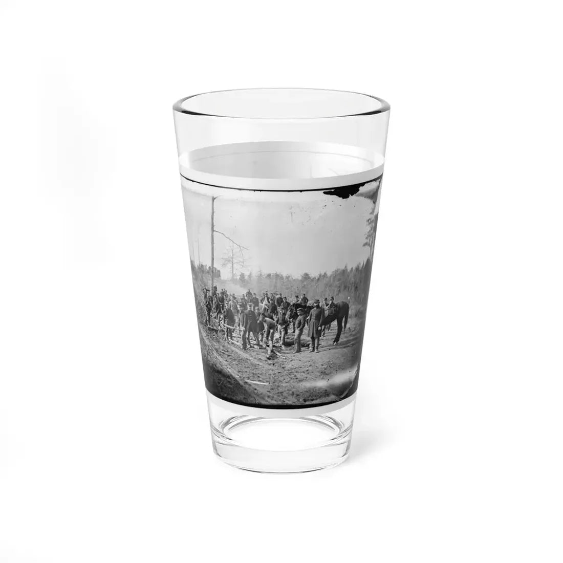 Richmond, Va., Vicinity. Engineers Building Corduroy Road (U.S. Civil War) Pint Glass 16oz - Go Mug Yourself
