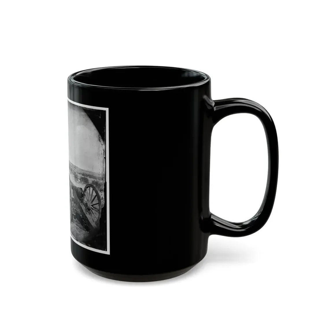 Richmond, Va. View Of City From Belle Isle; Gun In Foreground (U.S. Civil War) Black Coffee Mug - Go Mug Yourself