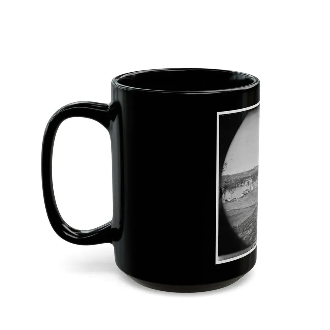 Richmond, Va. View Of City From Belle Isle; Gun In Foreground (U.S. Civil War) Black Coffee Mug - Go Mug Yourself