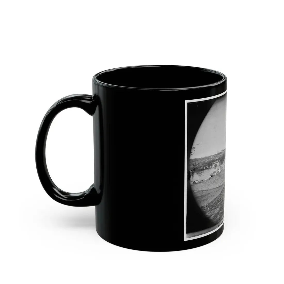 Richmond, Va. View Of City From Belle Isle; Gun In Foreground (U.S. Civil War) Black Coffee Mug - Go Mug Yourself
