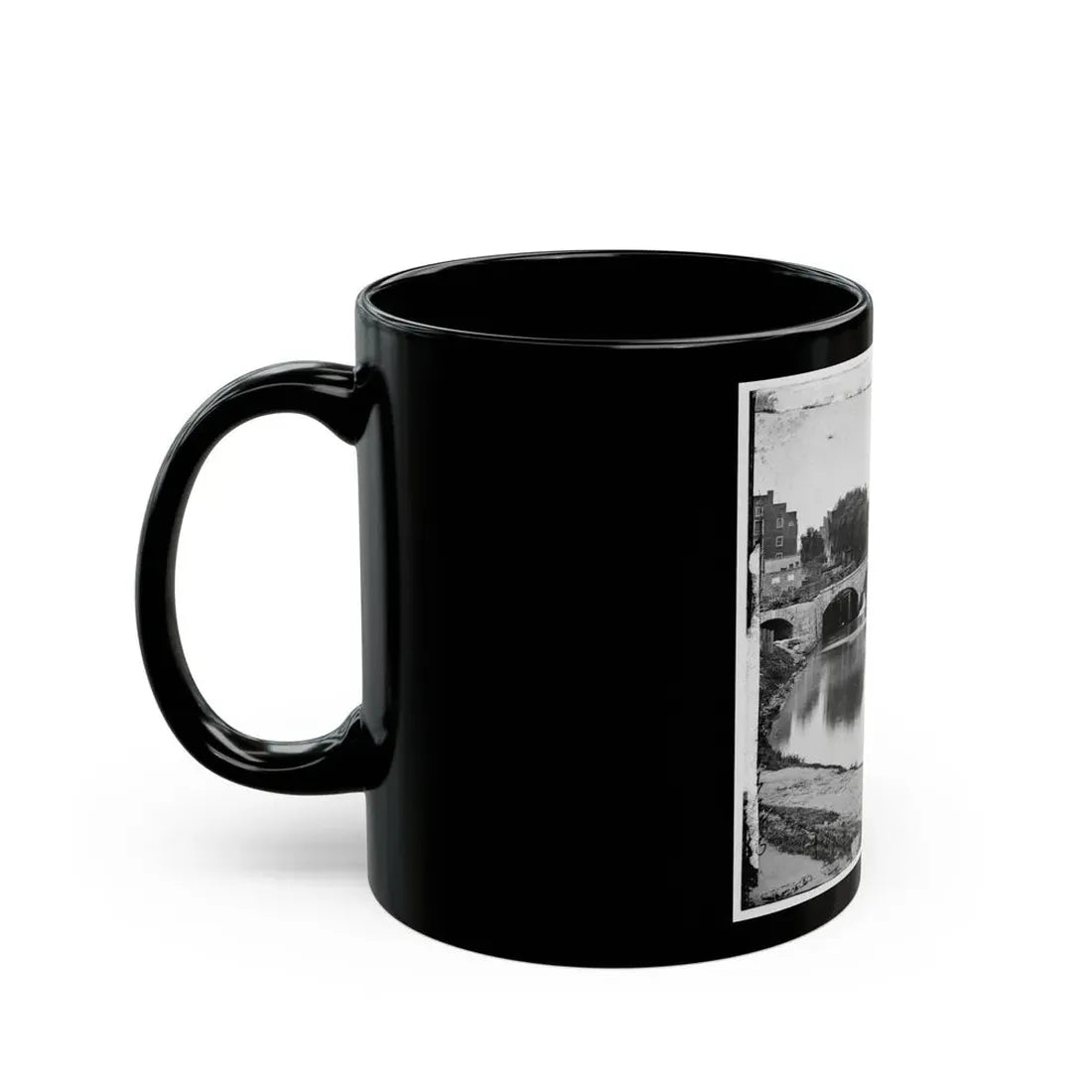 Richmond, Va. View On James River And Kanawha Canal Near The Haxall Flour Mills; Ruins Of The Gallego Mills Beyond (U.S. Civil War) Black Coffee Mug - Go Mug Yourself