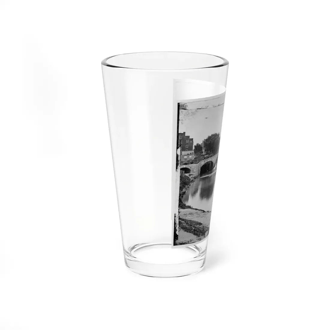 Richmond, Va. View On James River And Kanawha Canal Near The Haxall Flour Mills; Ruins Of The Gallego Mills Beyond (U.S. Civil War) Pint Glass 16oz - Go Mug Yourself