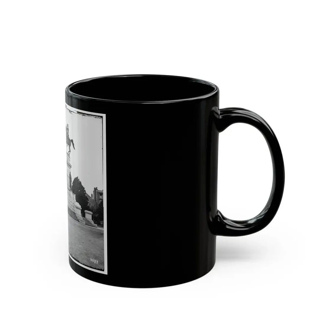 Richmond, Va. Washington Monument; St. Paul's Church In Left Background (U.S. Civil War) Black Coffee Mug - Go Mug Yourself