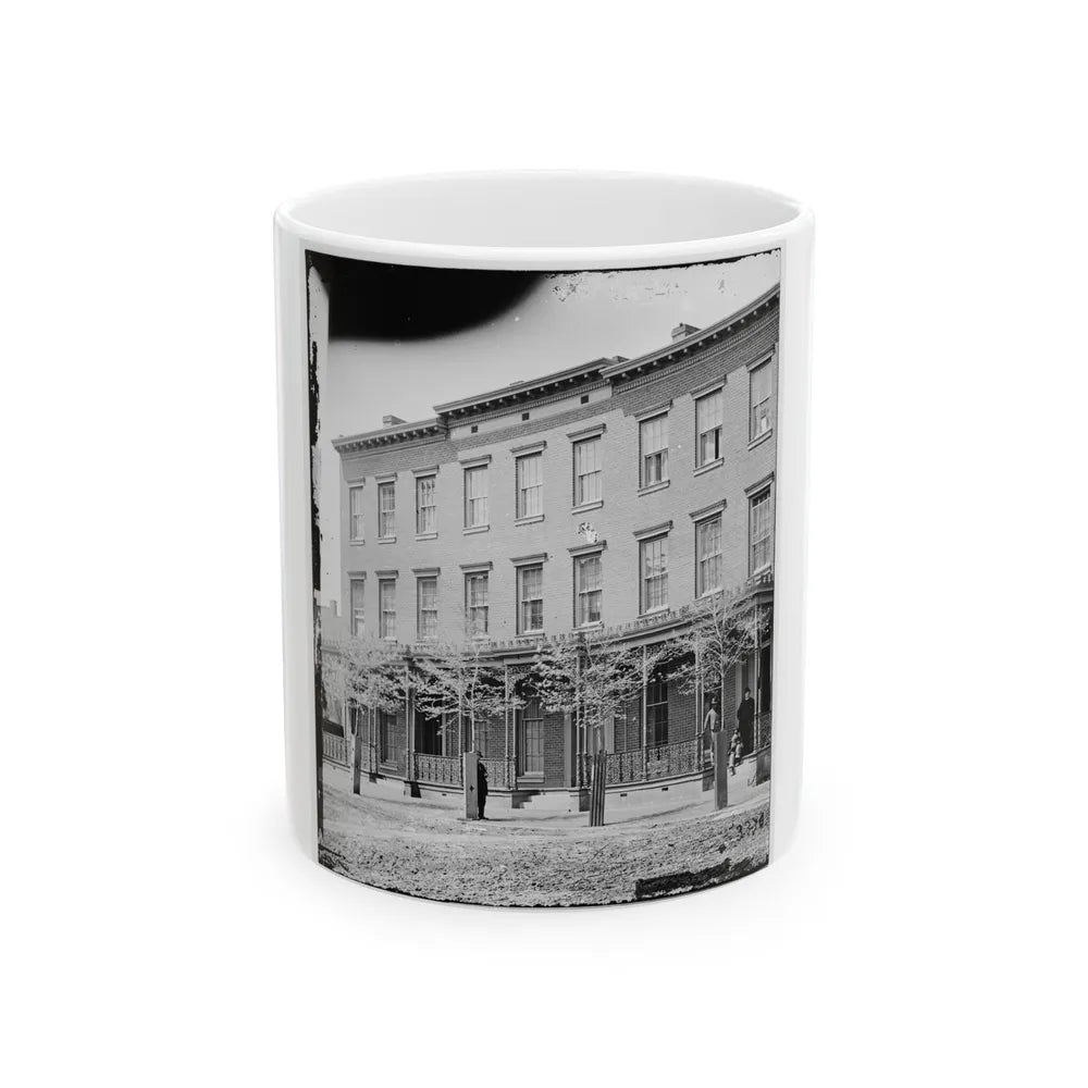 Richmond, Va. New York Newspaper Correspondents' Row (Between 4th And 5th Streets) (U.S. Civil War) White Coffee Mug-11oz-Go Mug Yourself