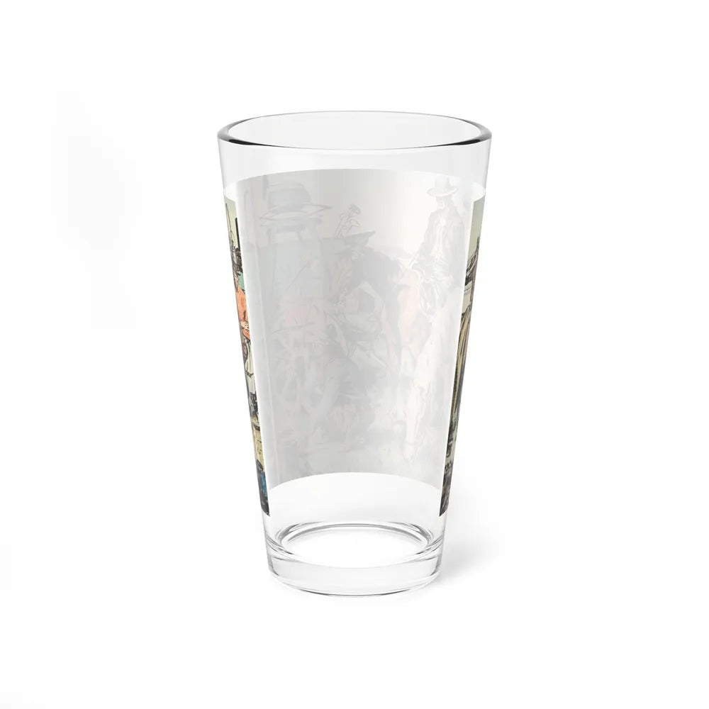 Ride the Man Down (1), The Saturday Evening Post, April 4, 1942 (Magazine Illustration) Pint Glass 16oz - Go Mug Yourself