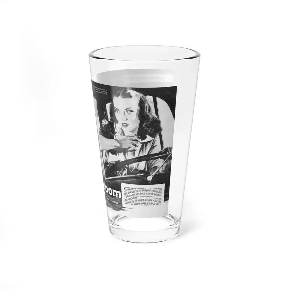 Ride to the doom, Front Page Detective, December 1949 (Magazine Illustration) Pint Glass 16oz - Go Mug Yourself