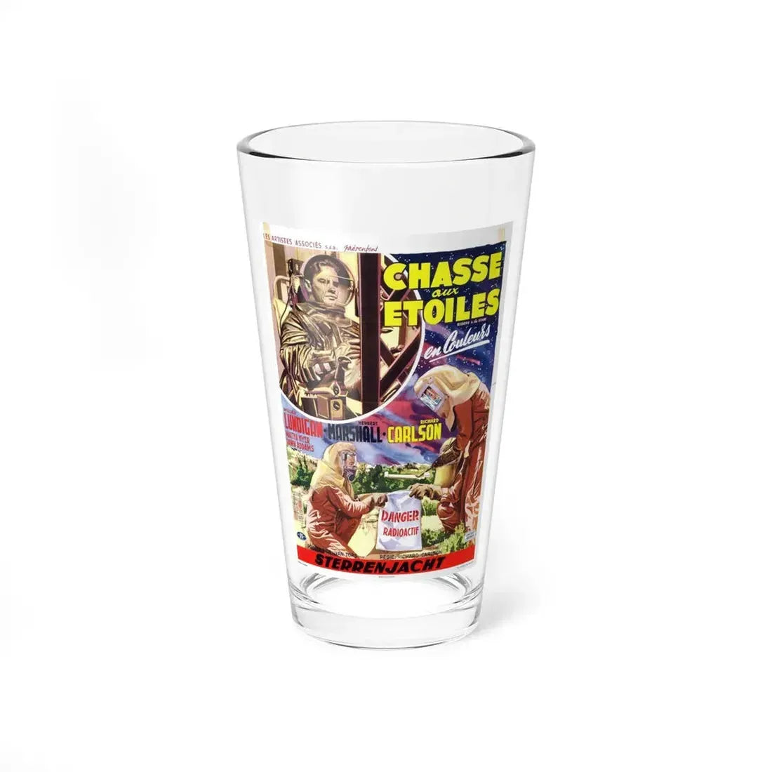 RIDERS TO THE STARS (BELGIAN) 1954 Movie Poster - Pint Glass 16oz - Go Mug Yourself