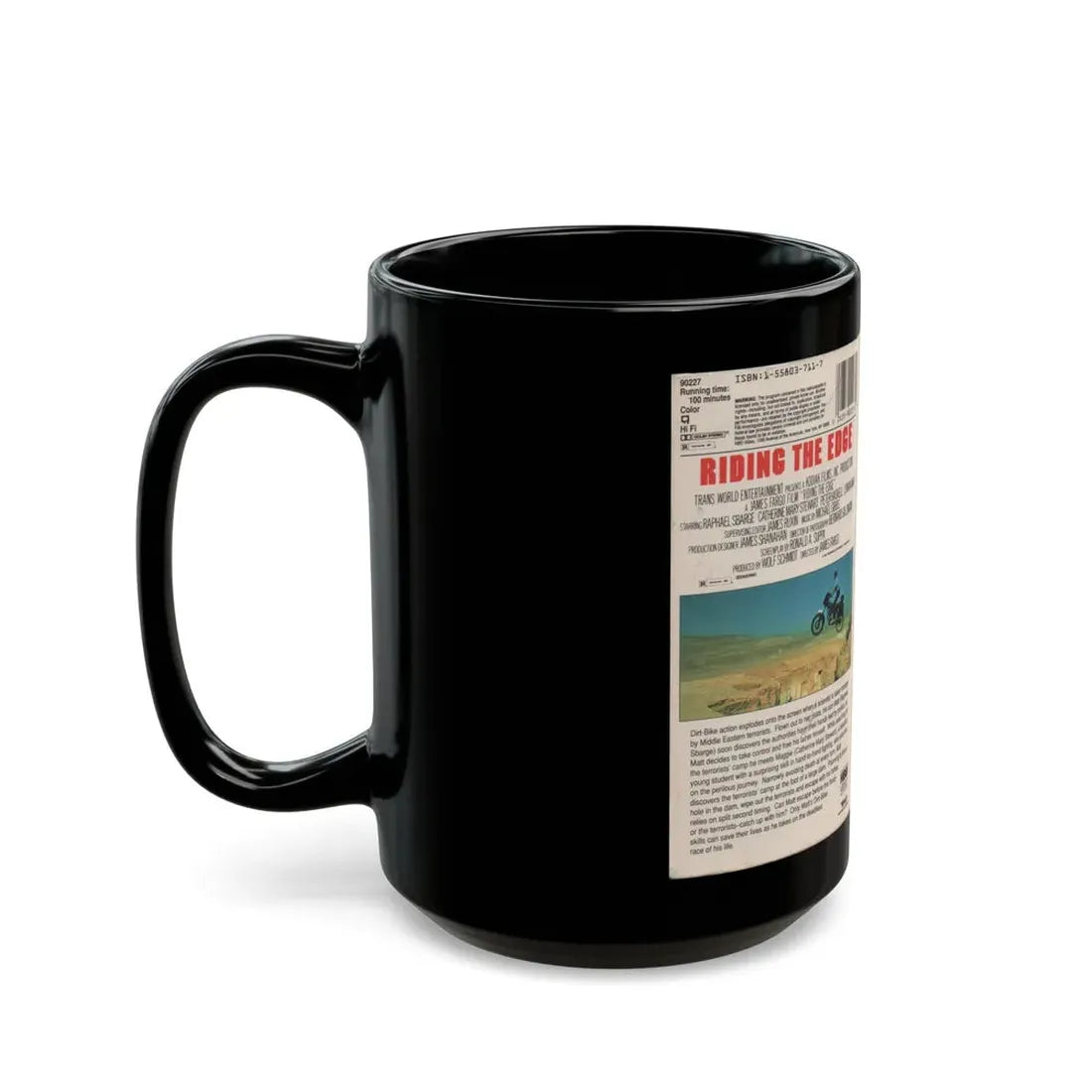 RIDING THE EDGE (VHS COVER) - Black Coffee Mug - Go Mug Yourself