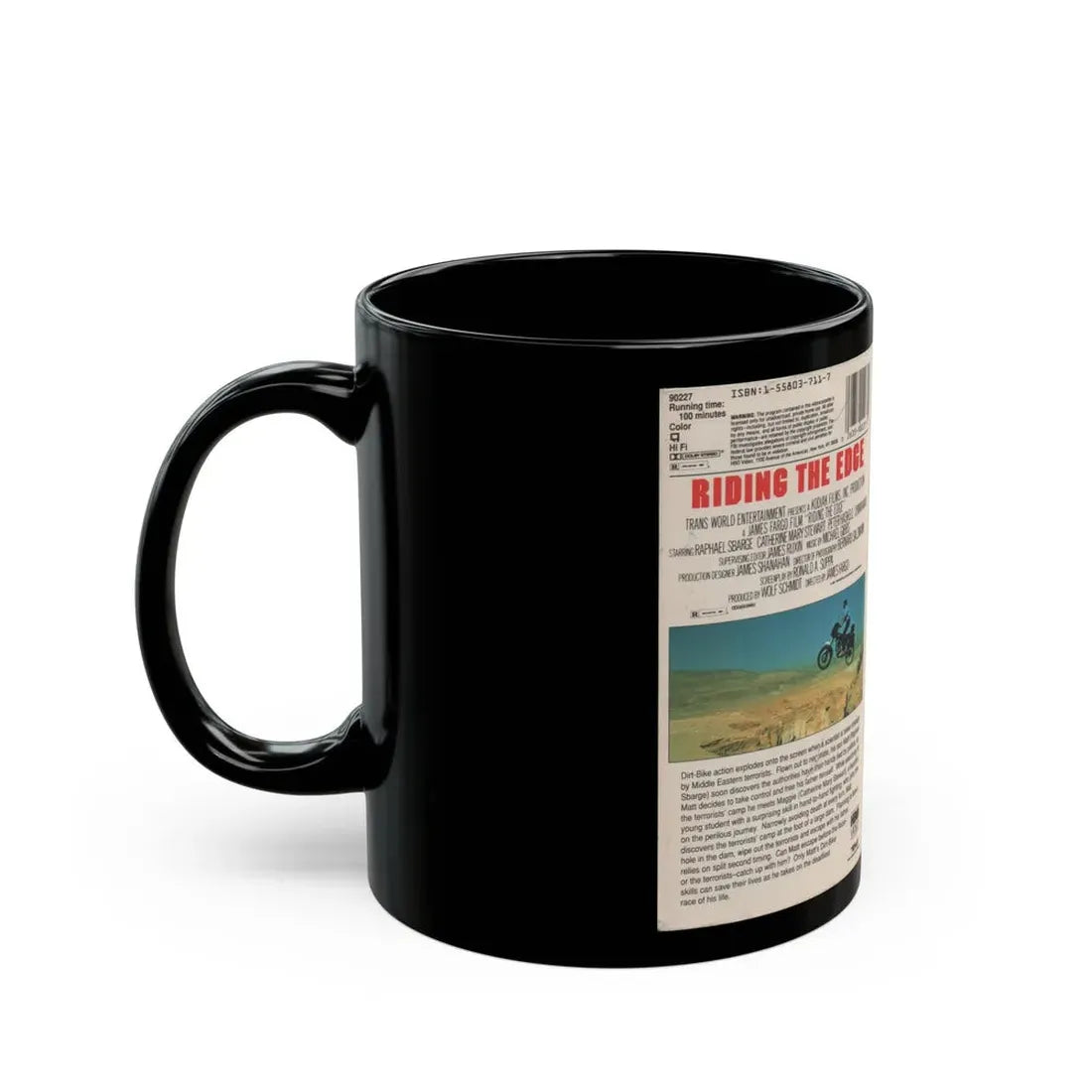 RIDING THE EDGE (VHS COVER) - Black Coffee Mug - Go Mug Yourself
