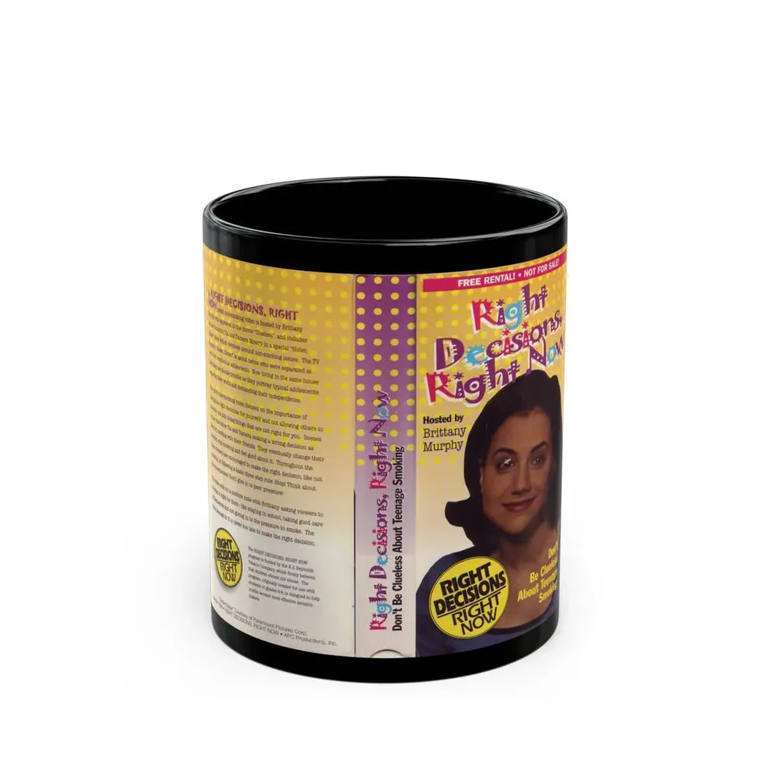 RIGHT DECISIONS RIGHT NOW (VHS COVER) - Black Coffee Mug 11oz - Go Mug Yourself