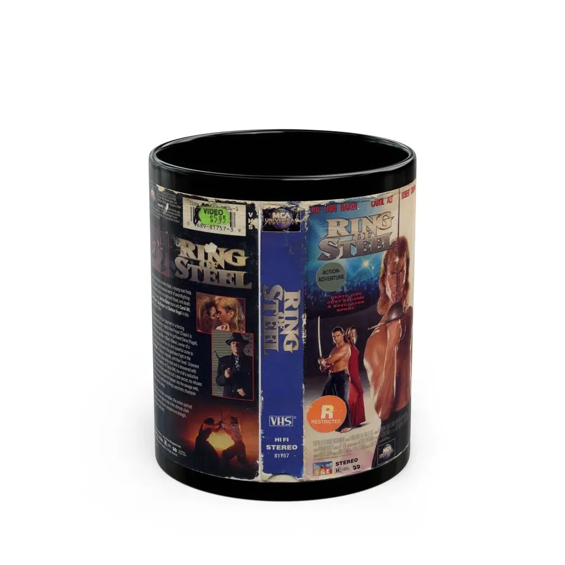 RING OF STEEL (VHS COVER) - Black Coffee Mug 11oz - Go Mug Yourself