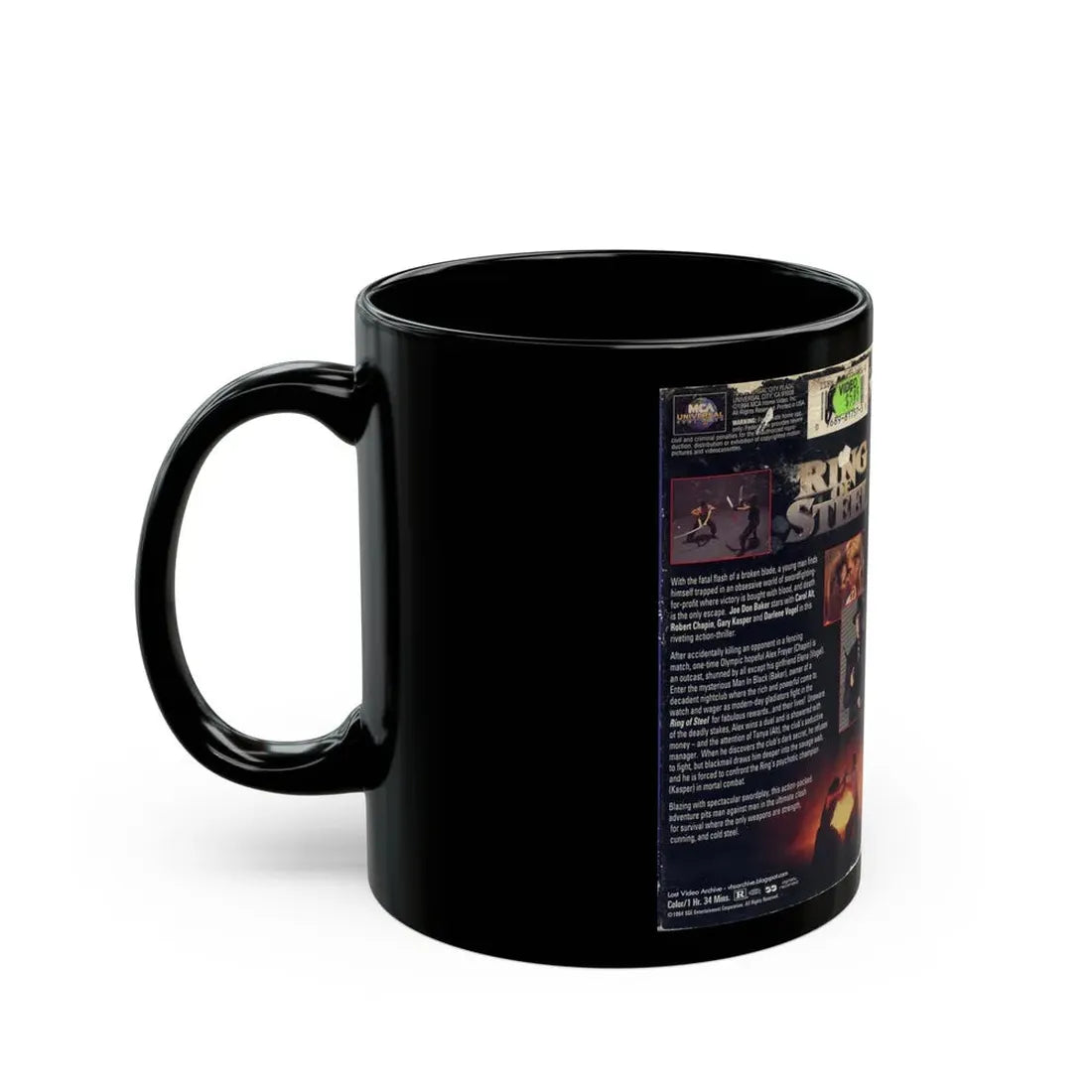 RING OF STEEL (VHS COVER) - Black Coffee Mug - Go Mug Yourself