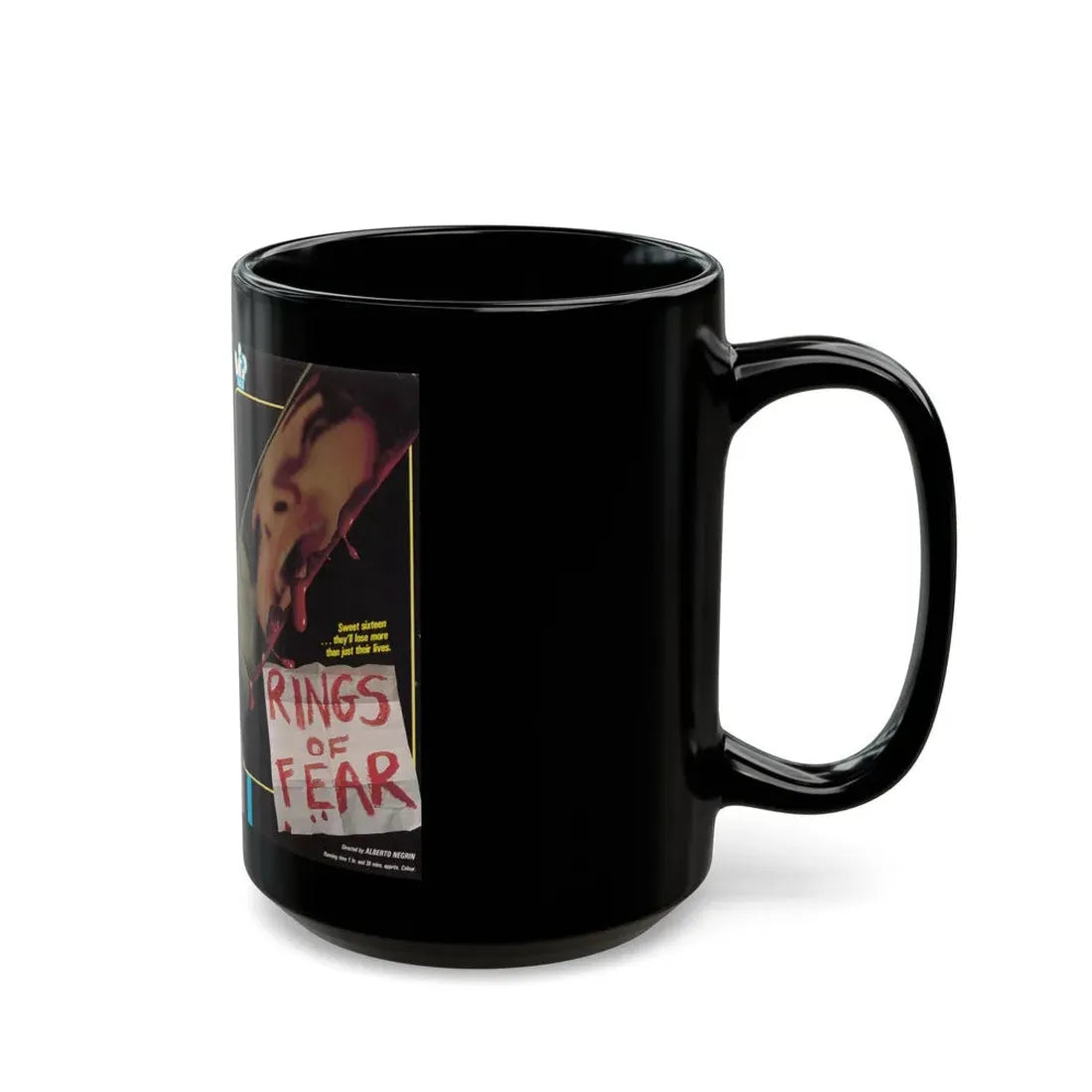 RINGS OF FEAR (VHS COVER) - Black Coffee Mug - Go Mug Yourself
