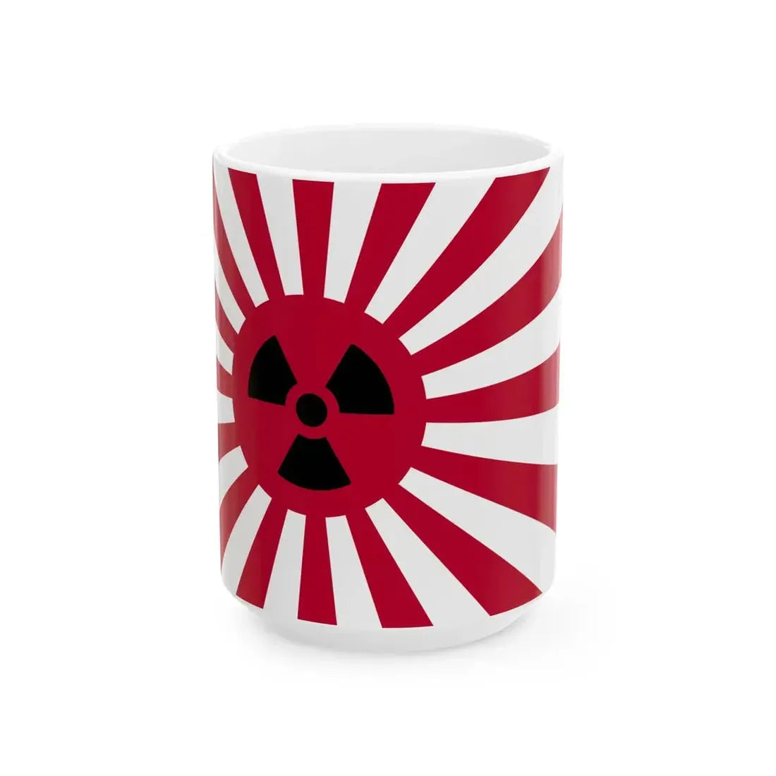 Rising Nuclear Flag (Japan) White Coffee Mug 15oz - Go Mug Yourself