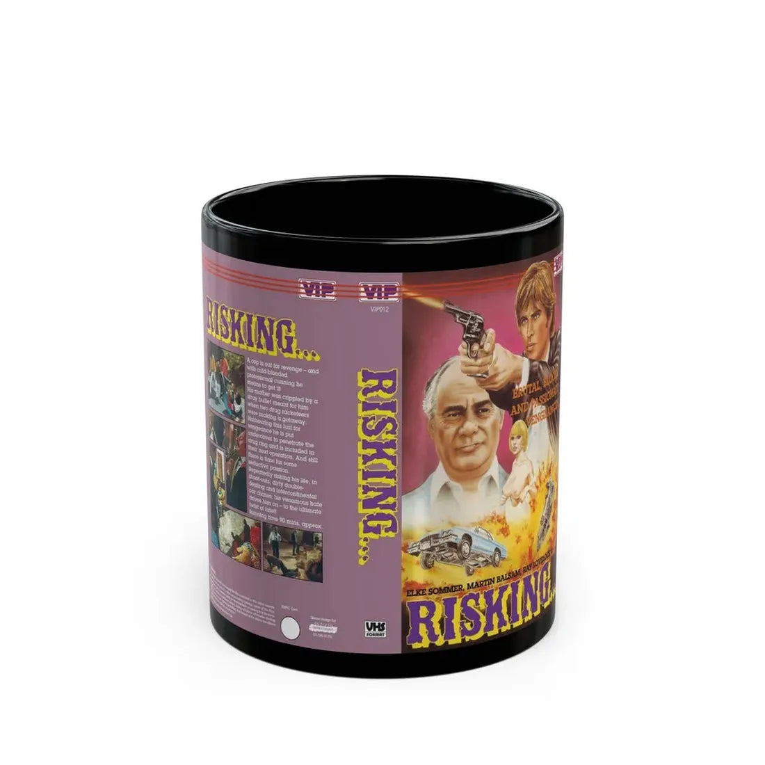 RISKING (VHS COVER) - Black Coffee Mug 11oz - Go Mug Yourself