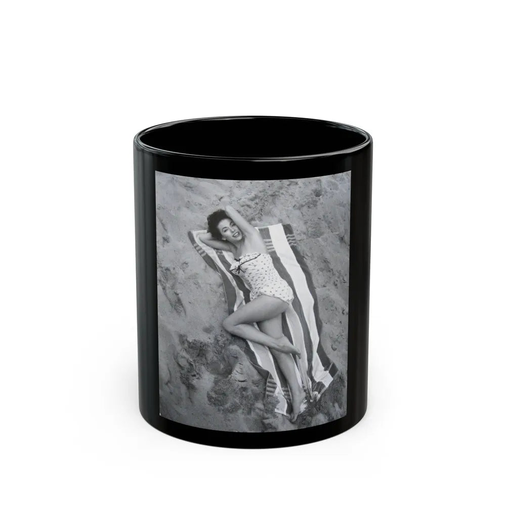 Rita Moreno #42 (Vintage Female Icon) Black Coffee Mug-11oz-Go Mug Yourself