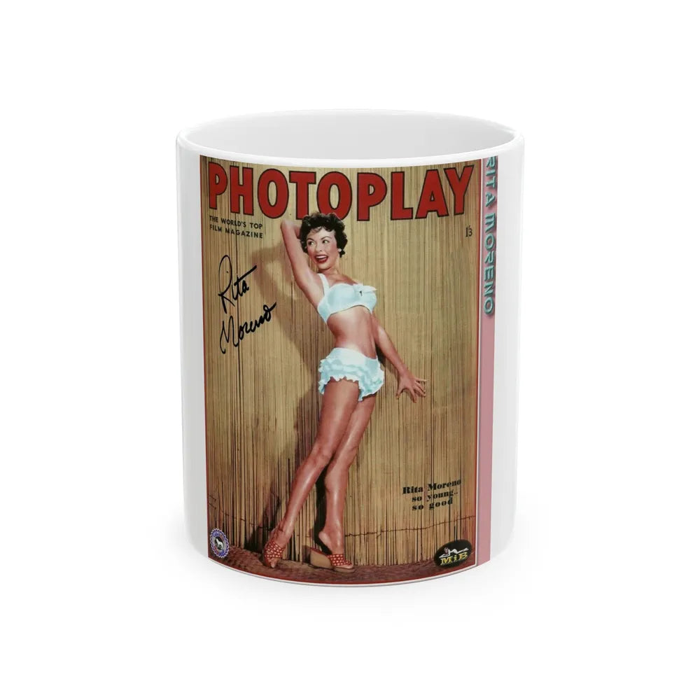 Rita Moreno #47 (Vintage Female Icon) White Coffee Mug-11oz-Go Mug Yourself