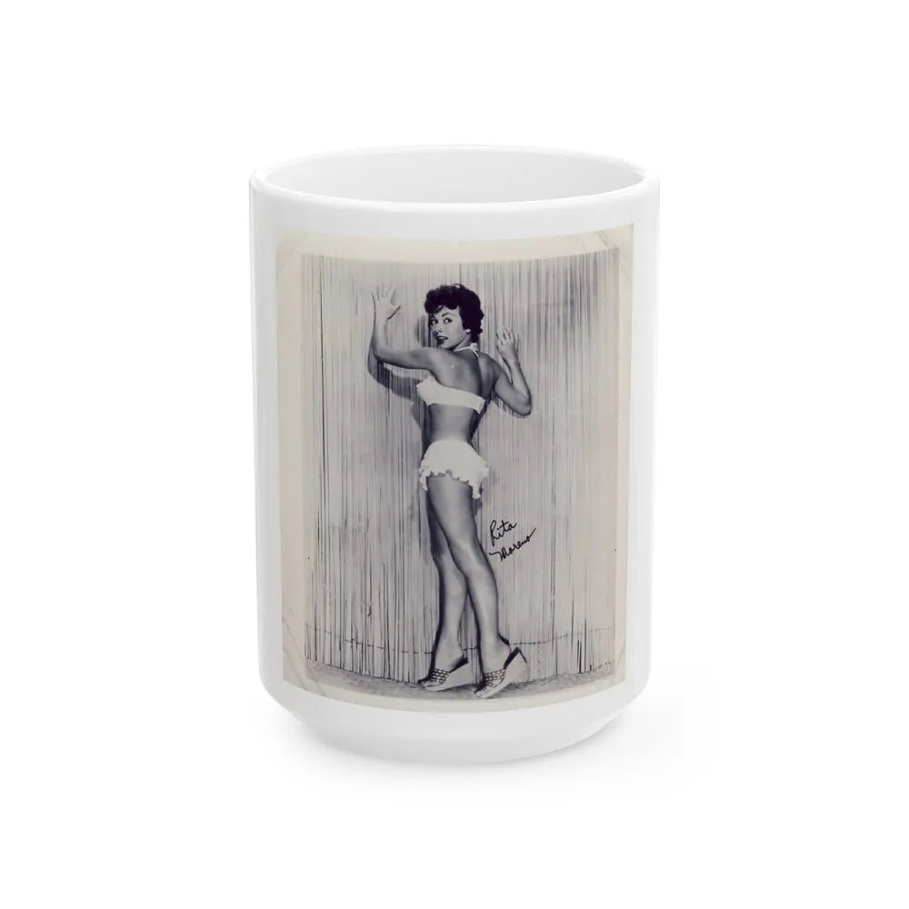 Rita Moreno #60 (Vintage Female Icon) White Coffee Mug-15oz-Go Mug Yourself