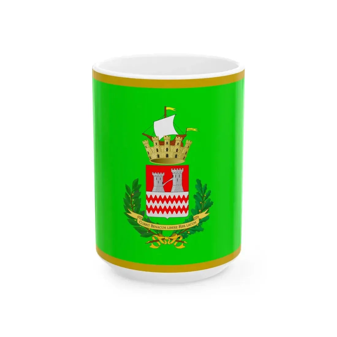 Riva del Garda-Bandiera (Italy) White Coffee Mug 15oz - Go Mug Yourself