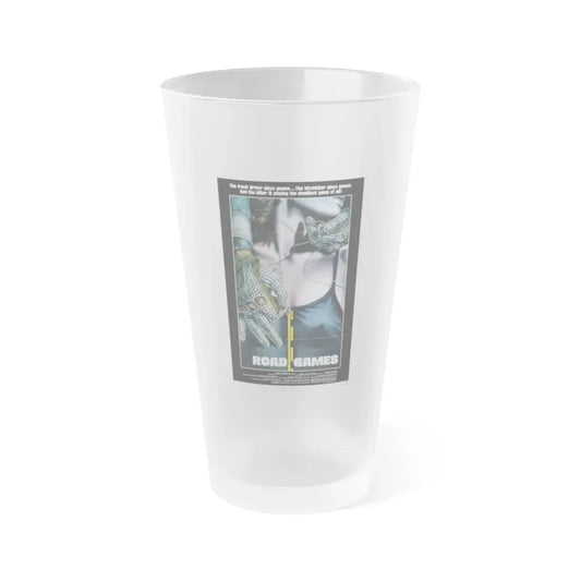 ROAD GAMES 1981 Movie Poster - Frosted Pint Glass 16oz 16oz Frosted - Go Mug Yourself