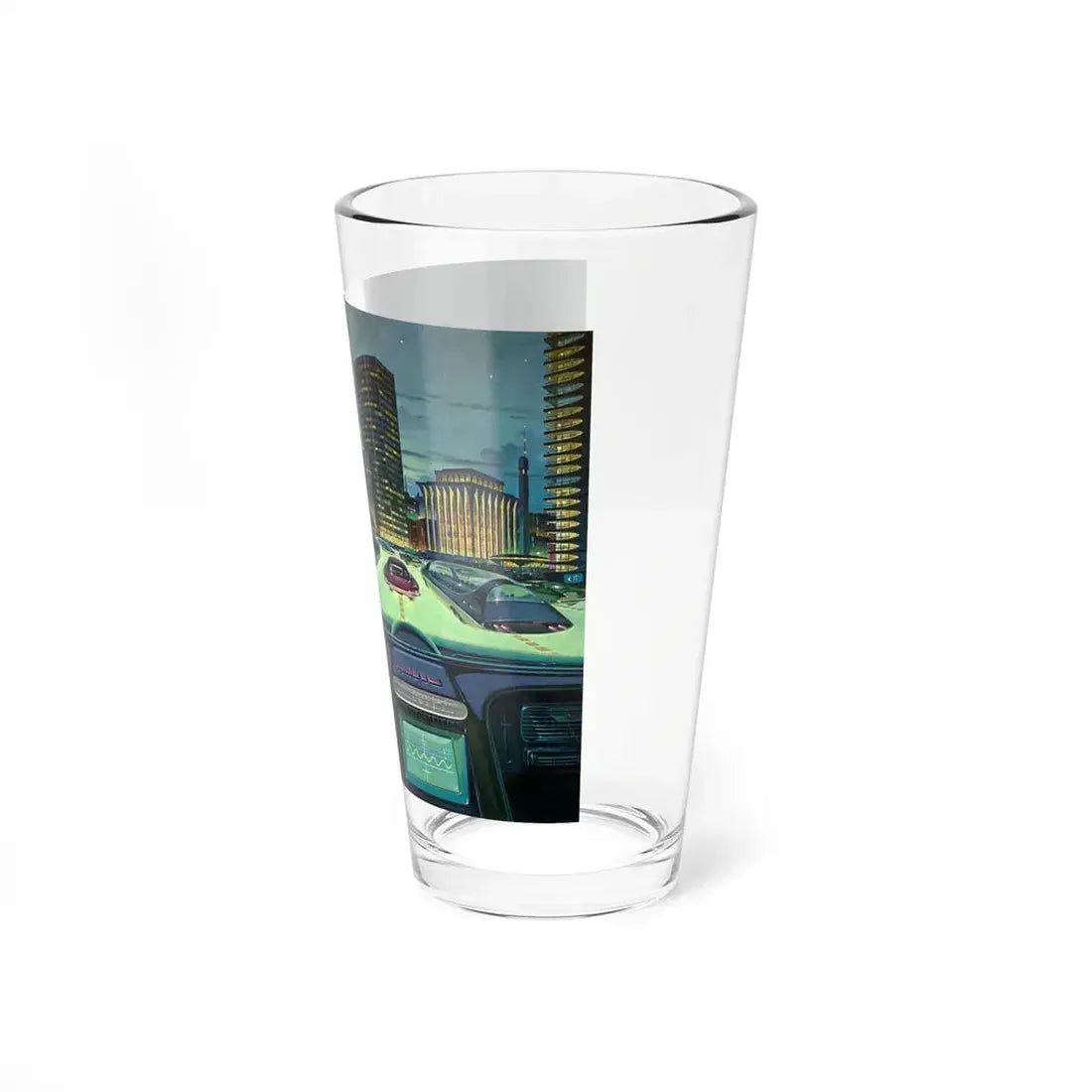 Roads That Glow (Magazine Illustration) Pint Glass 16oz - Go Mug Yourself