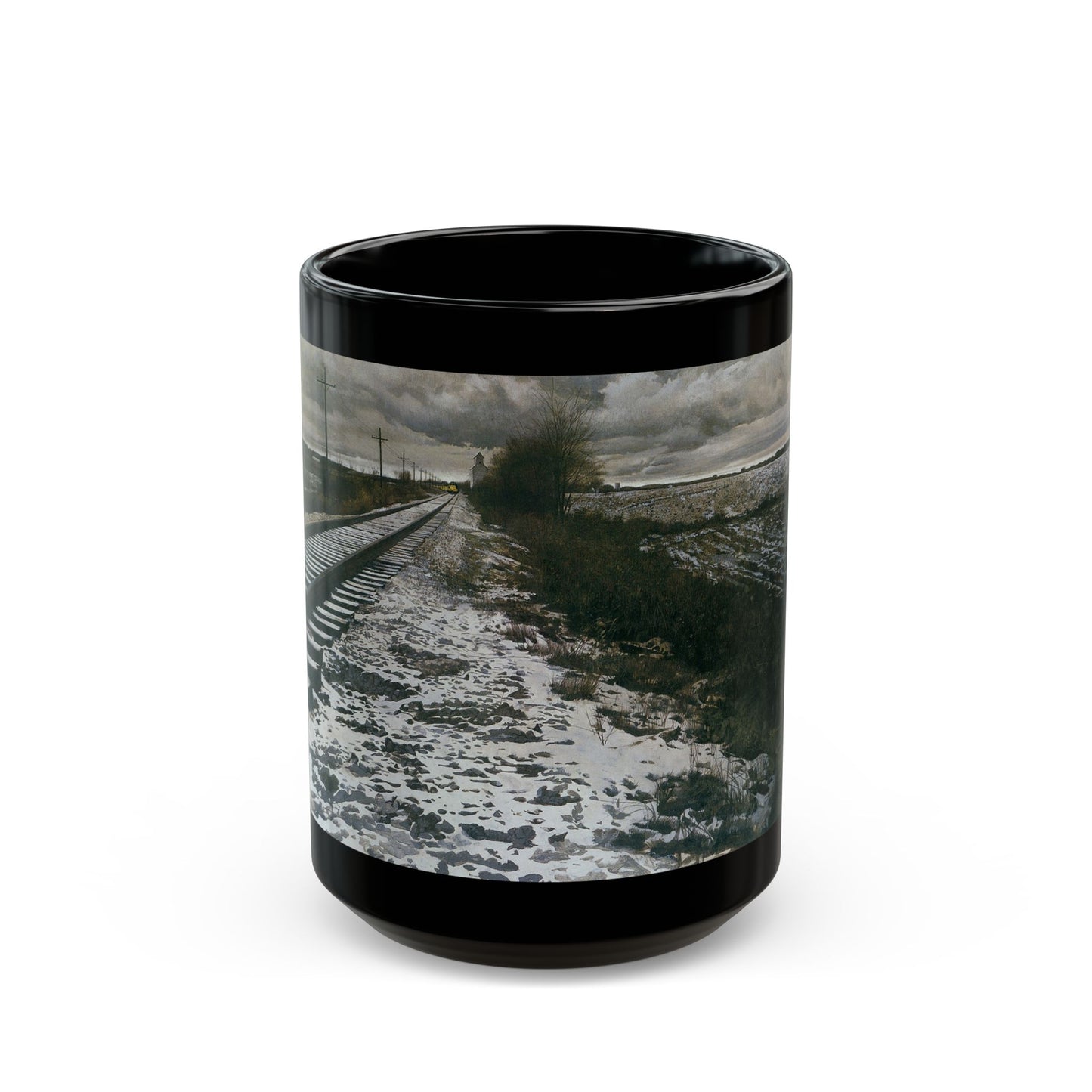 Robert McGinnis (1926-) Baltimore and Ohio Railroad - Black Coffee Mug-15oz-Go Mug Yourself
