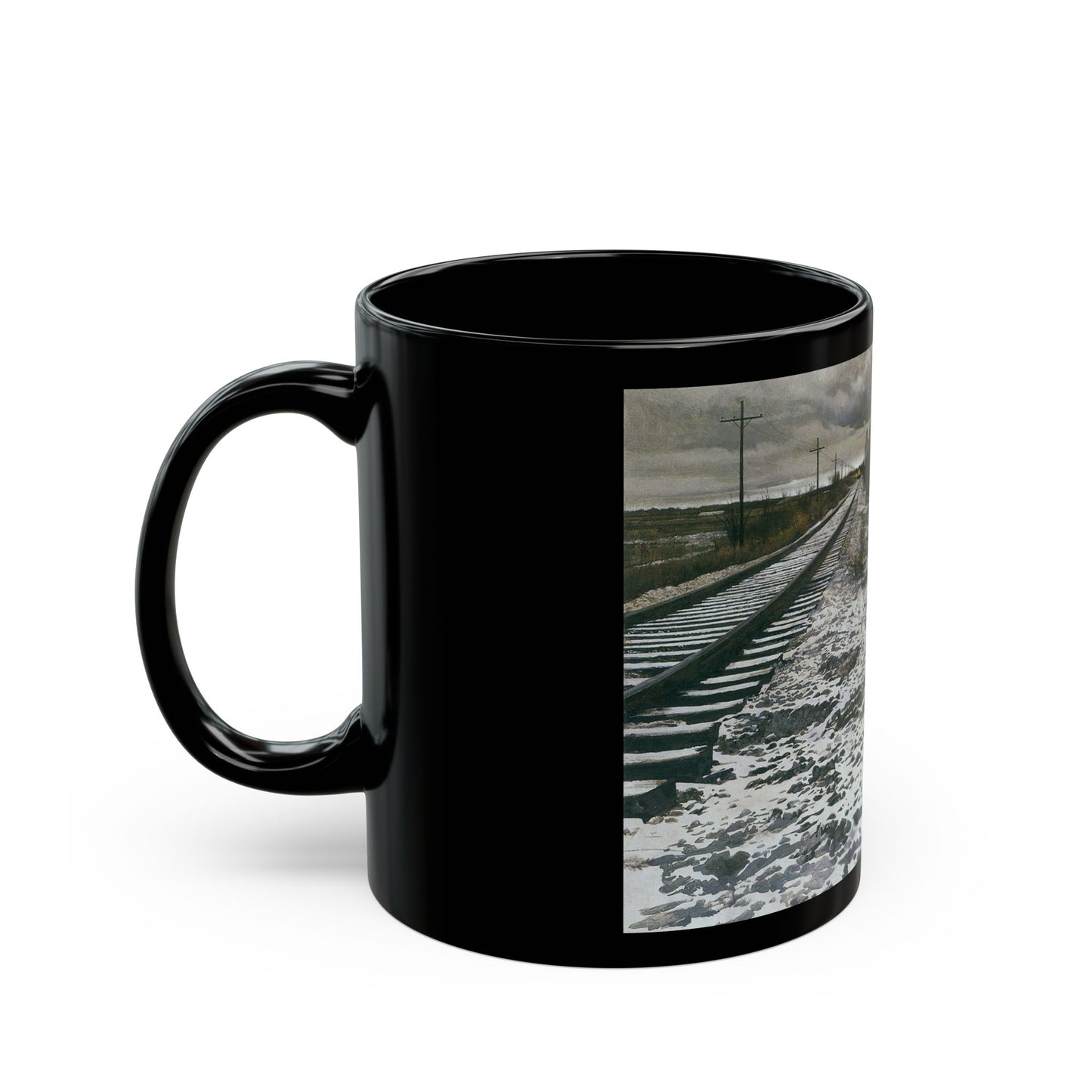 Robert McGinnis (1926-) Baltimore and Ohio Railroad - Black Coffee Mug-Go Mug Yourself