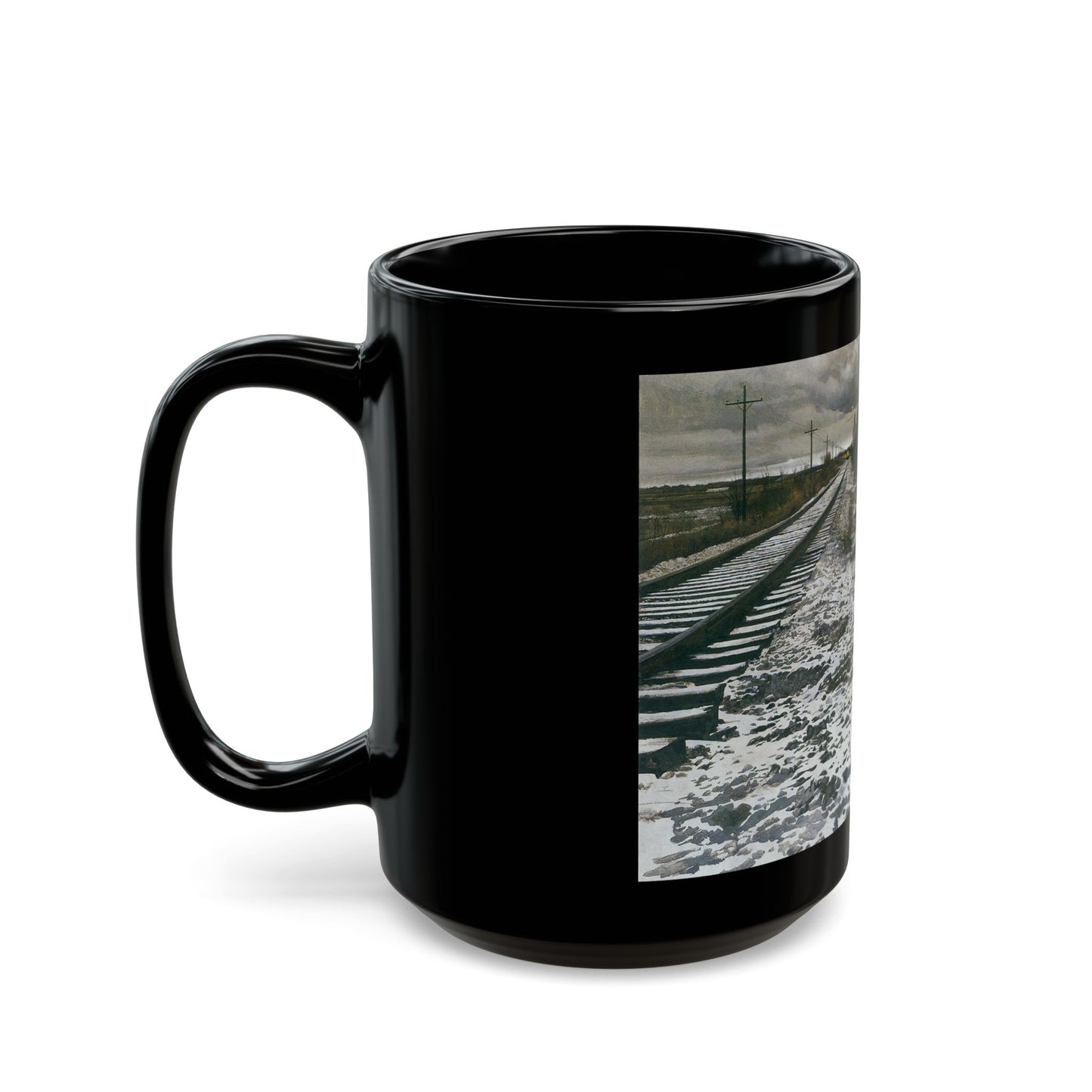 Robert McGinnis (1926-) Baltimore and Ohio Railroad - Black Coffee Mug-Go Mug Yourself