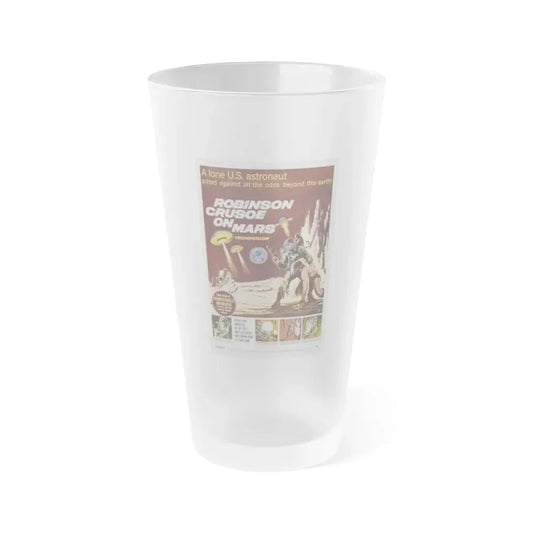ROBINSON CRUSOE ON MARS 1964 Movie Poster - Frosted Pint Glass 16oz 16oz Frosted - Go Mug Yourself