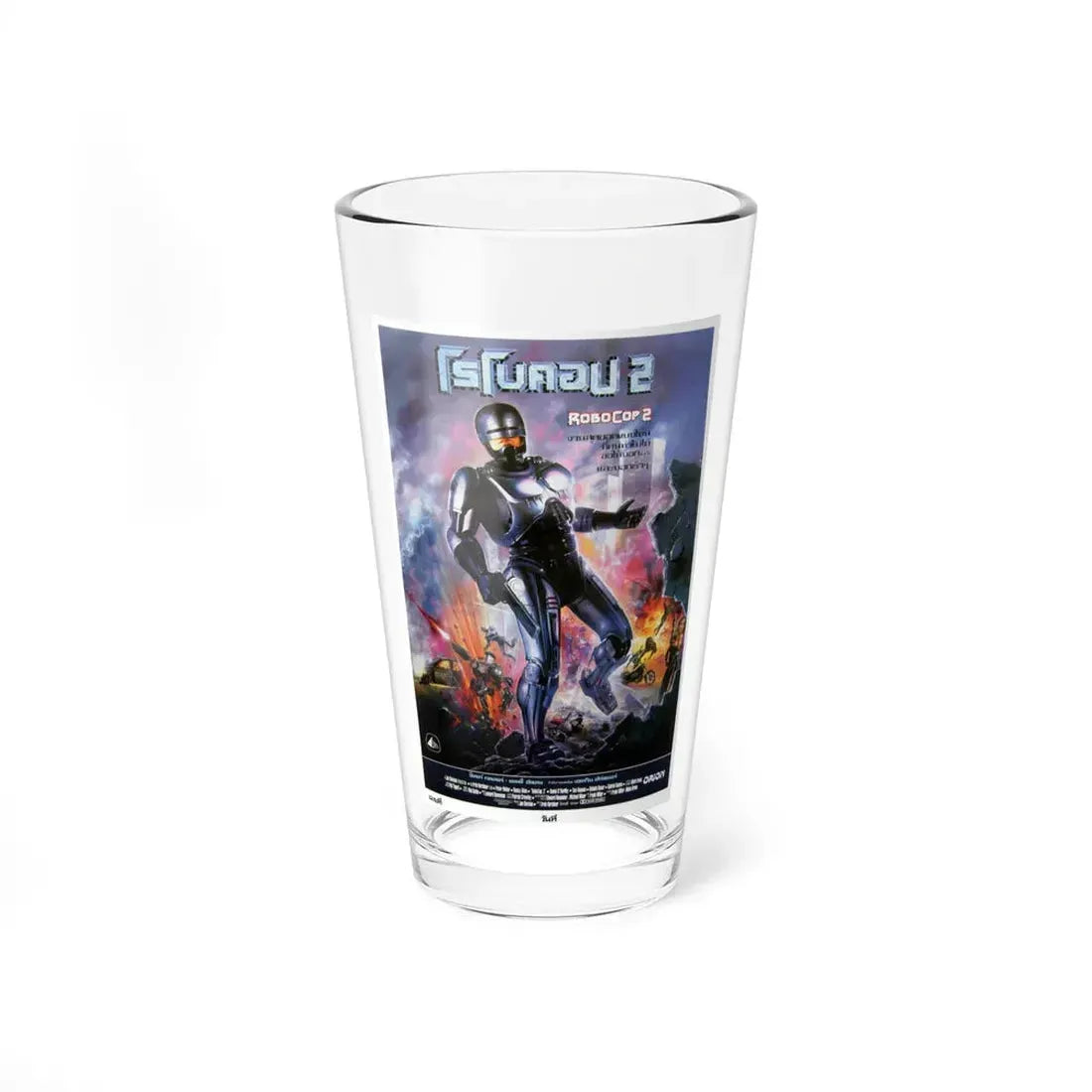 ROBOCOP 2 (THAI) 1990 Movie Poster - Pint Glass 16oz 16oz - Go Mug Yourself