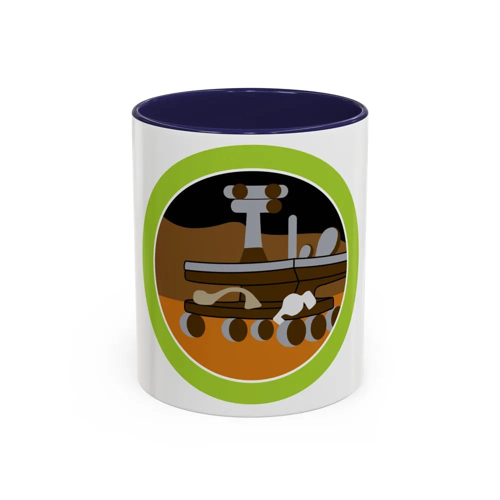 Robotics (Boy Scout Merit Badge) Accent Coffee Mug-11oz-Navy-Go Mug Yourself