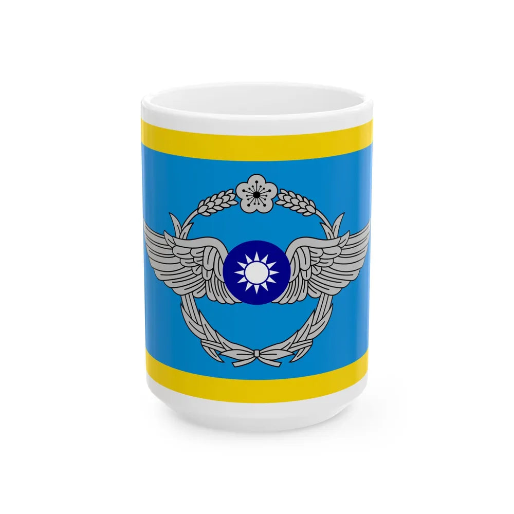 ROC Commanding General of Air Force Flag (China) White Coffee Mug 15oz - Go Mug Yourself